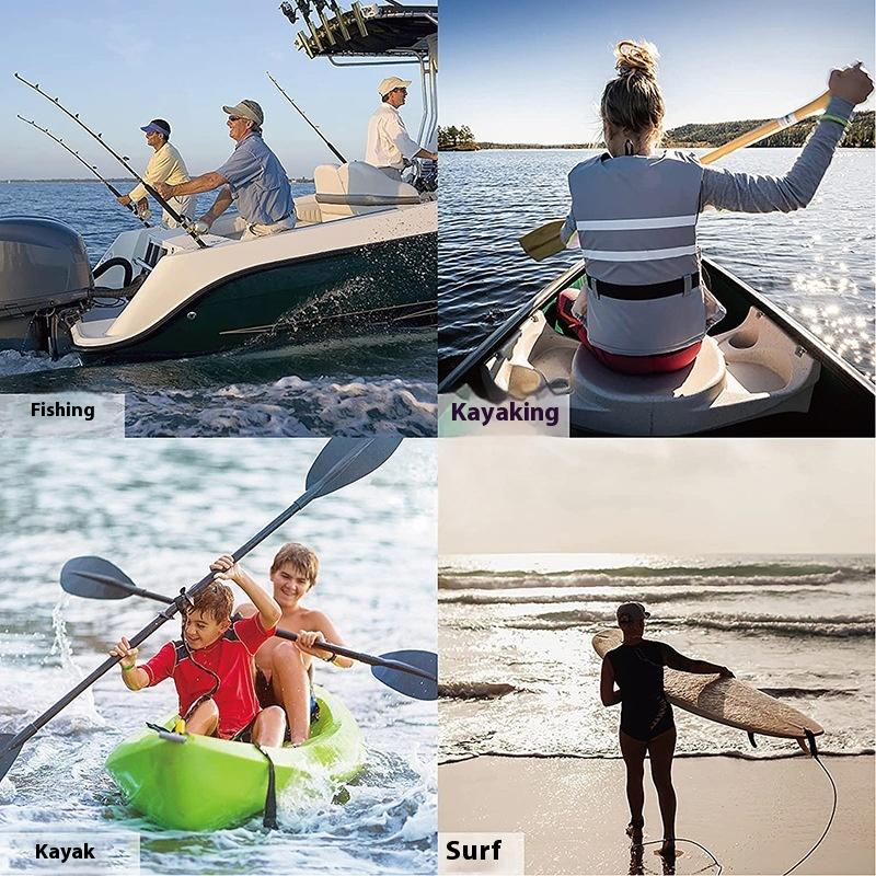 Fishing Kayak Paddle Leash - Adjustable Elastic Kayak Rod Lanyard Canoe