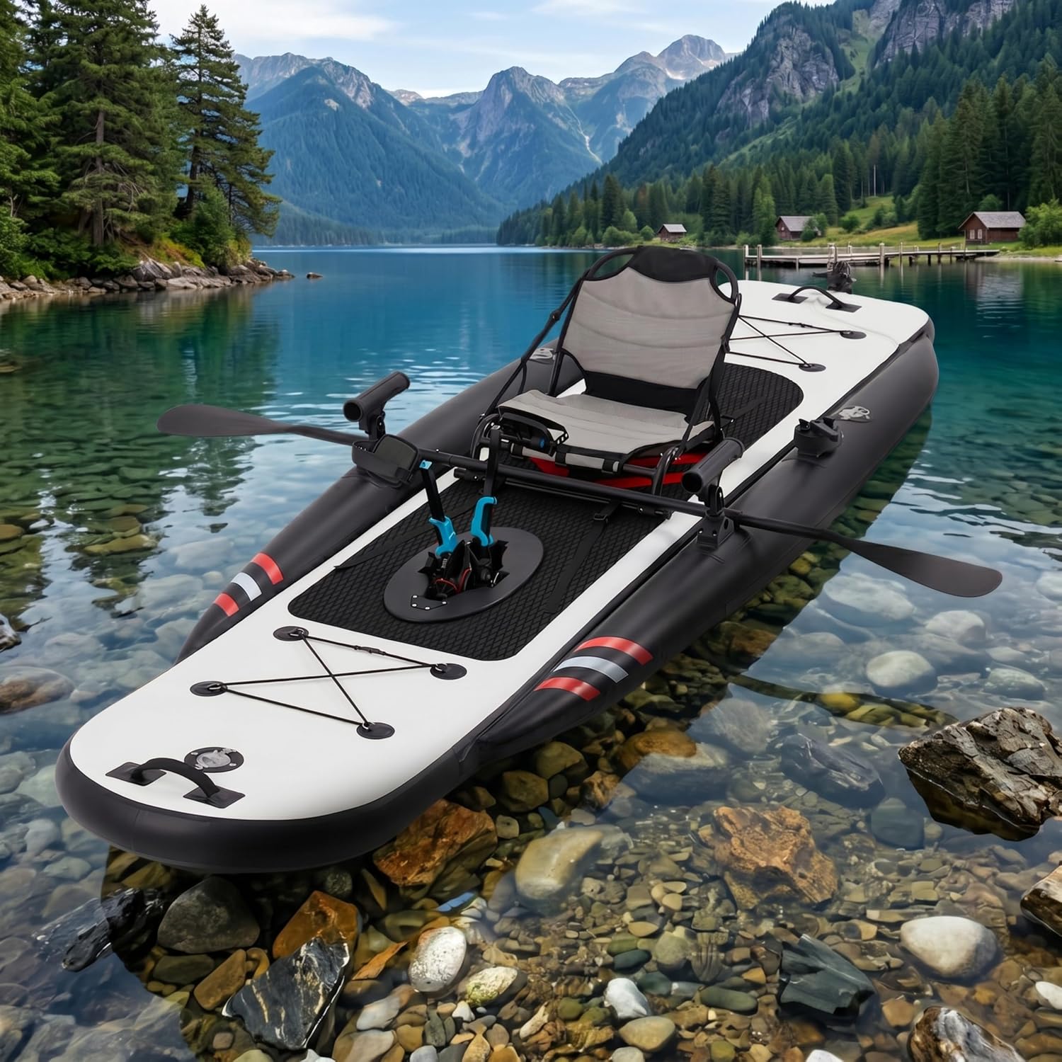 12ft Premium PVC Inflatable Fi - Fishing Kayak Seat 评论和价格