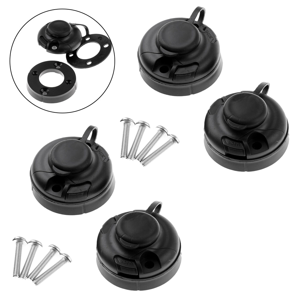 4Pcs Black ABS Fishing Rod Hol - Fishing Kayak Rod Holder 评论和价格