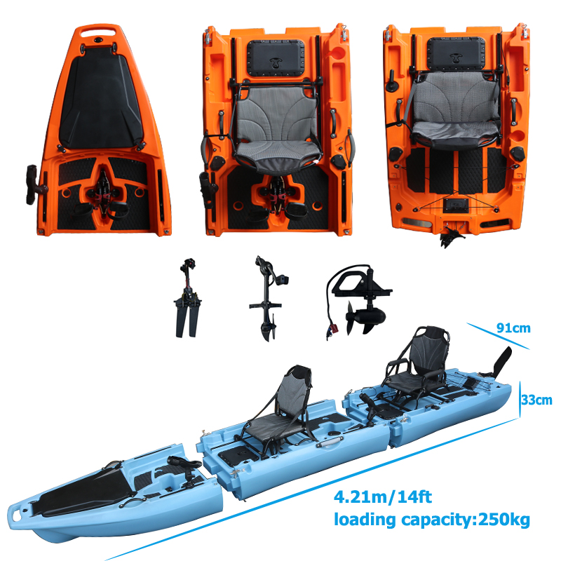 14FT 2 Person Detachable  Peda - Fishing Kayak Seat 评论和价格